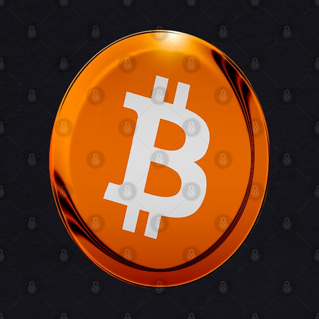 Bitcoin Button - Chrome by LunarLanding